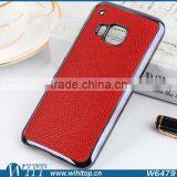 Wholesale Cell Phone Case for HTC M9 Back Cover, Litchi Skin Leather for HTC M9 Case Gold thumbnail-5