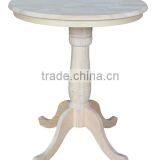 Unfinished 36" High Round Top Counter-height Pedestal Table thumbnail-1