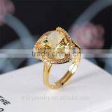Factory Wholesale 18K Gold Plating 925 Sterling Silver Jewelry Citrine Natural Gemstone Rings thumbnail-5
