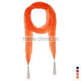 Wholesale Commute Simple Tassel Scarf,muslin Scarf