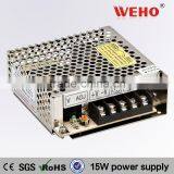CE ROHS Standard15w Single Output Smps Power Supply Switching