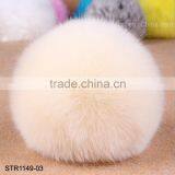 19 Colors Size of 10cm Cute Fluffy Ball Imitation Fox Fur Ball Keychain Pendant Handbag Charm Keyring thumbnail-3