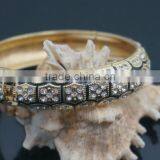 Hot Sales Shiny Square Rhinestone Embedded Zinc Alloy Bangles thumbnail-1