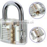 Professional Cutaway Inside View of Practice Cadeado Padlocks Lock Pick Lock Training Trainer Pick for Locksmith with two Keys