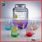 Mason Jar Drinking Dispenser Set, Mixed Color Mason Jar Dispenser thumbnail-1