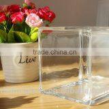 Square Hydroponic Succulent Plants Flowerpot Glass Vase thumbnail-1