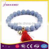 Tested Large Supplier Delicate Matte Synthesis Lapis Lazuli Custom Charm Beaded Bracelet thumbnail-1