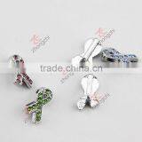 Crystals Pave Awareness Ribbon Charm Available in White,Green,Blue,Purple,Pink & Red(JP08) thumbnail-2