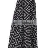 New Lady Women's Fashion Maxi Geometric Print Casual Long Pleated Party Skirt thumbnail-6