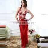 Top Quality Long Tube Red Mature Sexy Hot Fashion Show Lingerie thumbnail-2