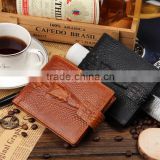 Fashion Handmade Men Business Wallet Crocodile leather wallet baellerry