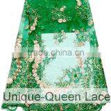 Nigeria Embroidered Tulle Lace Fabric/High Quality Elegant Lace Fabric/ Flower Printed Dress Fabric thumbnail-2