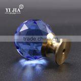 Light Blue Old Fashion Brass Metal Cabinet Handles Kitchen Glass Knobs thumbnail-5