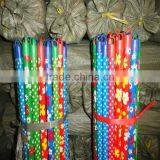 HOT SALE FLOWER PVC COATED WOODEN BROOM HANDLE / WOODEN STICKS thumbnail-1