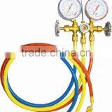 A/C Manifold Set With Sight Glass / Manifold Brass Gauges Set / Manifold Gauge Set thumbnail-1