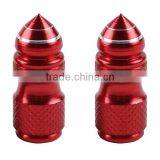 Motorcycle Universal Red 2PCS Helix Shape Tire Air Valve Stem Caps Fit All New thumbnail-1