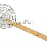Stainless Steel Wire Mesh Strainer With Bamboo Handle thumbnail-1