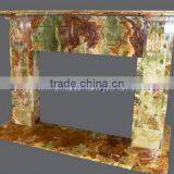 STYLISH MULTI GREEN ONYX FIREPLACES thumbnail-4