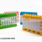 Creative USB HUB DIY Blocks Usb 2.0 Hub Calendar With Bluetooth/usb Hub With Cable/Executive DIY Desk Calendar 2015 thumbnail-2