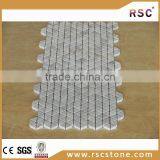 China Supplier Triangle Bianco Carrara Marble Mosaic Tile thumbnail-1