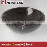 Polished Black Emperador Bathroom Sink thumbnail-1