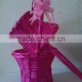 Natural Flower Girl Basket Flower Hanging Baskets Artificial Flower Basket Decoration thumbnail-1