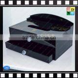 Custom Design Wholesale Fancy Napkin Holder Black Acrylic Facial Tissue Box thumbnail-1