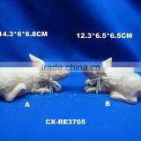 Ceramic Rabbit-polyresin Animal Figurine for Home Decoration thumbnail-1