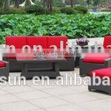 ESR-7273 Rattan Sofa Set With Pillows thumbnail-2