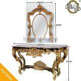 Baroque Style Living Room Furniture Set Console Desk With Marble Top thumbnail-1