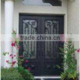 European Style Wrought Iron Double Entry Door BG90109(1)