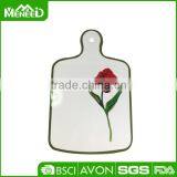 33.1*21.2cm Handled Melamine Chop Board, 13" Rose Decorate Cutting Board With Hole thumbnail-1
