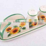 New Design Hot Selling Cruet Set With Napkin Holder Ceramic Set thumbnail-1