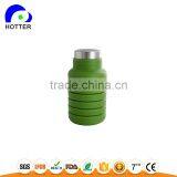 Extension-type Collapsible Silicone Water Bottle BPA Free Leak Proof Lightweight 20oz Eco-Friendly Reusable Travel Sports thumbnail-6
