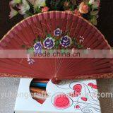 High Quality Spanish Wood Fabric Fan thumbnail-2