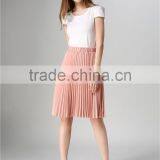 2017 Slim Elastic High Waist Skirt Skater Skirt Pleated Skirts LC8193-W thumbnail-5