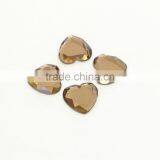 Coffee Clolor Heart Glass Flat Back Stone Crystal Pendant for Jewelry Accessories thumbnail-1