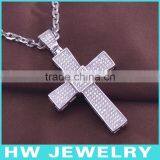 HWMCP1299 Micro Pave Setting Jesus Christ Cross Pendant thumbnail-1