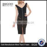 MGOO European Brand Design Wholesale Sexy Bodycon Dress Prom Dress With Zipper Fashion Office Dress 2015 D546 thumbnail-3