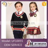 High quality OEM uniform cable knitting fashion british style junior school uniform