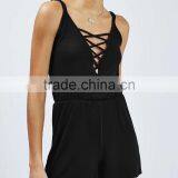 Latest Fashion Girl Lattice Front Women Pant Summer Shorts Sexy Playsuit thumbnail-2