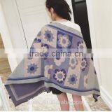 2016 Luxury Brand Cashmere Scarf For Women Sunflower Pattern Pashmina Cashmere Shawls Winter Women Blanket Scarf thumbnail-3
