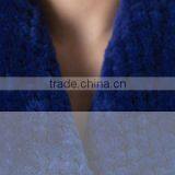 Navy Color Women Fleece Sexy Night Wear Dress thumbnail-5