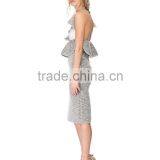 Latest One-shoulder Design Ruffled New Fashion Ladies Dress 2015 thumbnail-3