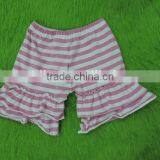 2017 Summer Children Girls Cotton Loose Shorts Persnickety Boutique Children Clothing Stripe Ruffle Shorts Comfortable thumbnail-1