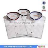 2016 Mens' Pleated Wingtip Collar White Formal Shirt thumbnail-1