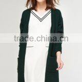 High Quality Popular Sweater Women Knit Ladies Long Coat Design With Pocket thumbnail-2