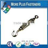 Made In Taiwan Galvanized Eye and Eye or Hook and Eye Turnbuckles Barrel Strainers or Tensioners DIN 1480 thumbnail-5