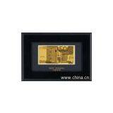 Euro Gold Banknote Wooden Frame thumbnail-1