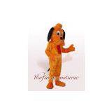 Fur Orange Dog Mascot Costume Christmas Party Dress